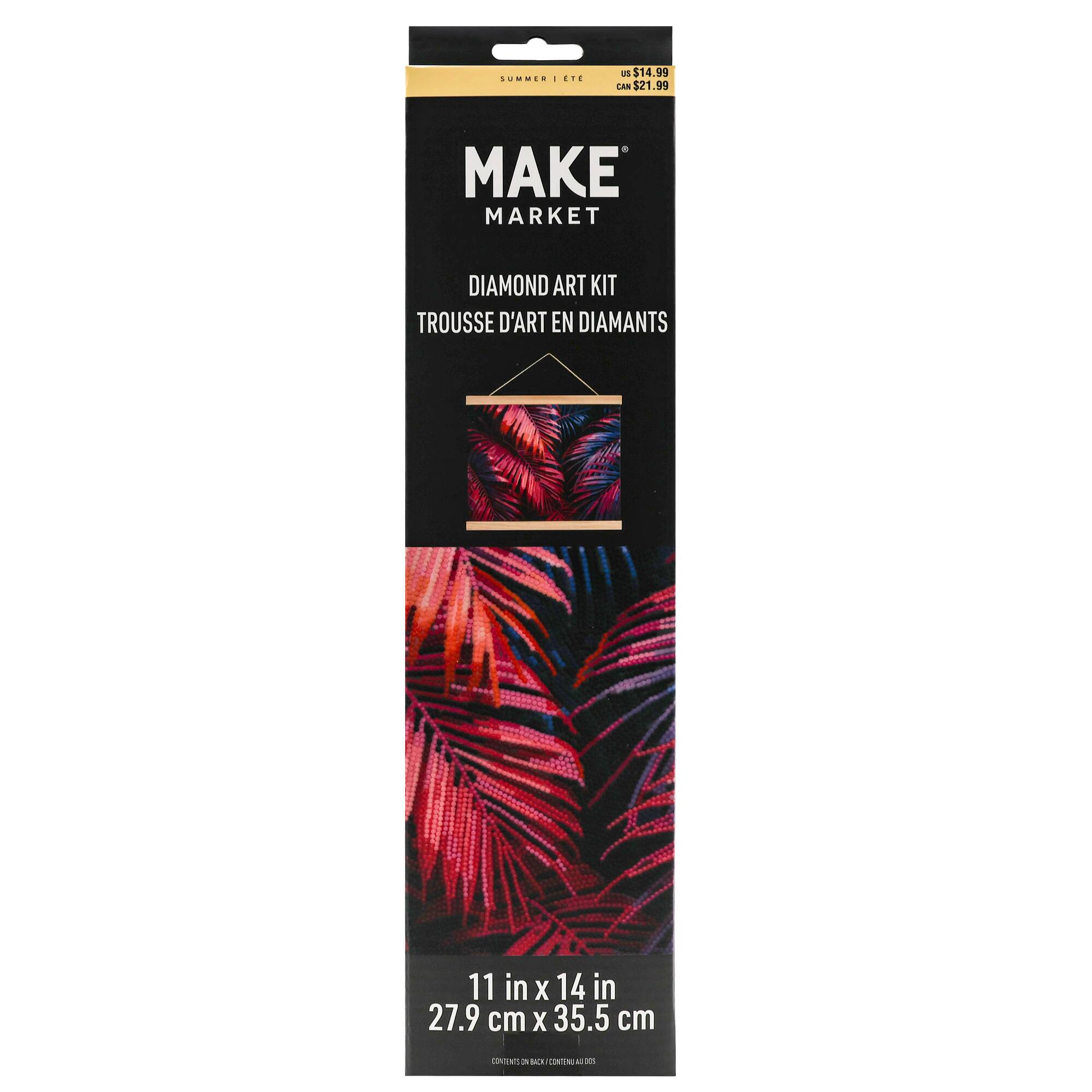 11" x 14" Pink Palms Diamond Art Kit by Make Market®